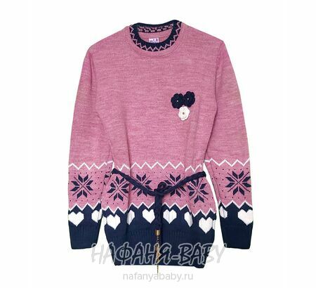 Вязаный джемпер - туника SEREN gul, купить в интернет магазине Нафаня. арт: 7011 цвет чайная роза.