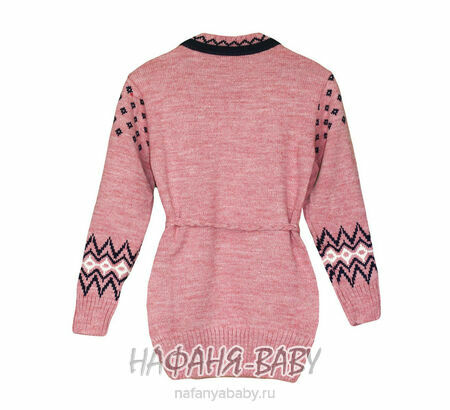 Вязаный джемпер - туника SEREN gul арт: 7031, 5-9 лет, 10-15 лет, цвет чайная роза, оптом Турция