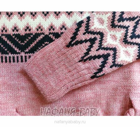 Вязаный джемпер - туника SEREN gul арт: 7031, 5-9 лет, 10-15 лет, цвет чайная роза, оптом Турция