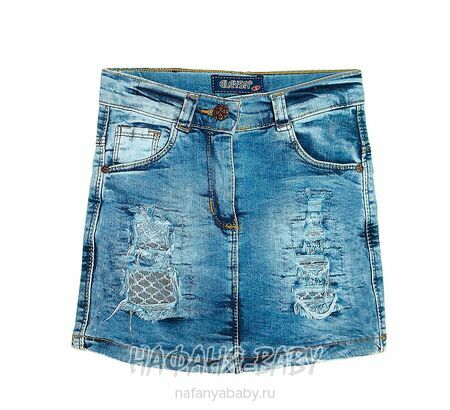 Детская джинсовая юбка ELEYSA (Турция), арт: 7045, 5-6 лет, цвет голубой | Купить в интернет-магазине Нафаня