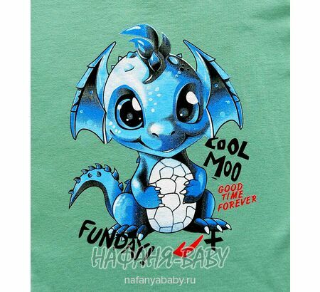 Детская футболка Galilatex арт. 7215, 1-4 года, цвет дымчато-зеленый хаки, оптом Турция