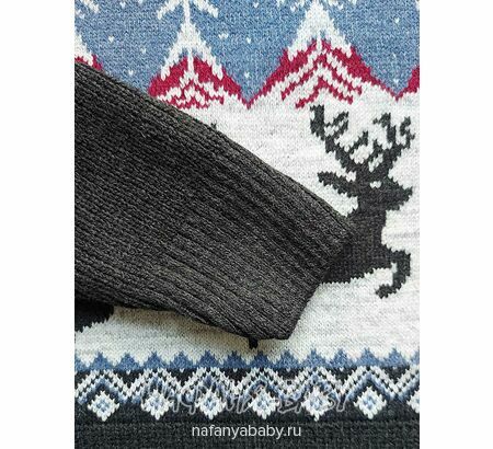 Вязаный джемпер CORPORALS, купить в интернет магазине Нафаня. арт: 7575 цвет темно-серый с синим.