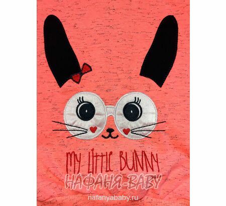 Детский свитшот Зайчик Cit Cit Турция, купить штучно в интернет магазине Нафаня, арт: 7612, 2-5 лет. цвет персиковый меланж.