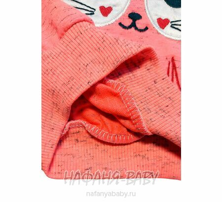 Детский свитшот Зайчик Cit Cit Турция, купить штучно в интернет магазине Нафаня, арт: 7612, 2-5 лет. цвет персиковый меланж.