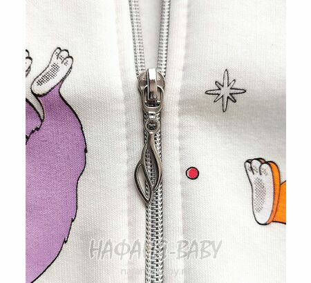 Теплая толстовка с капюшоном для девочки арт: 7910, 1-4 года, цвет кремовый, Турция