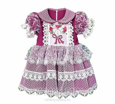 Нарядное платье A.Y.D. арт: 802, 1-4 года, цвет сиреневый, оптом Турция