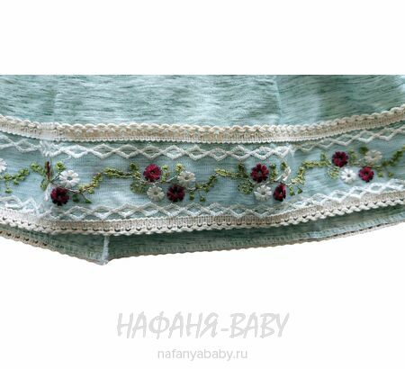 Нарядное платье A.Y.D. арт: 803, 1-4 года, цвет дымчато-зеленый хаки, оптом Турция