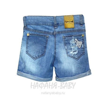Детские джинсовые шорты, артикул 88133 SERCINO арт: 88133, цвет голубой, оптом Турция