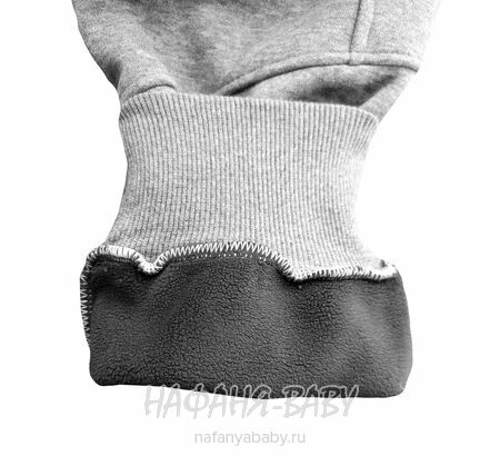 Зимние брюки на флисе XING арт: 809, 5-9 лет, 10-15 лет, цвет серый меланж, оптом Китай (Пекин)