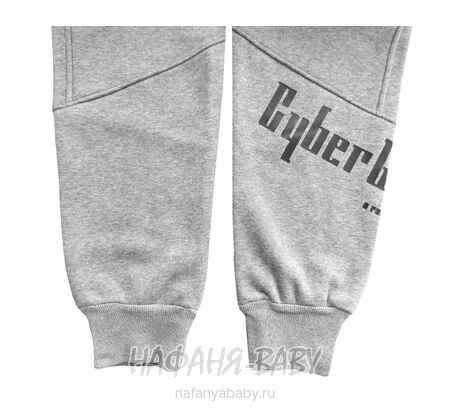 Зимние брюки на флисе XING арт: 809, 5-9 лет, 10-15 лет, цвет серый меланж, оптом Китай (Пекин)