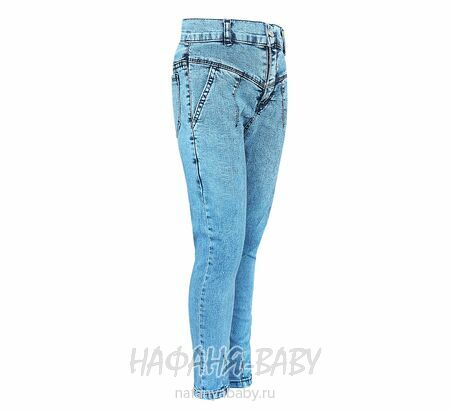 Подростковые джинсы MIYA арт: 8142-1 для девочки  11-15 лет, цвет синий, оптом Турция