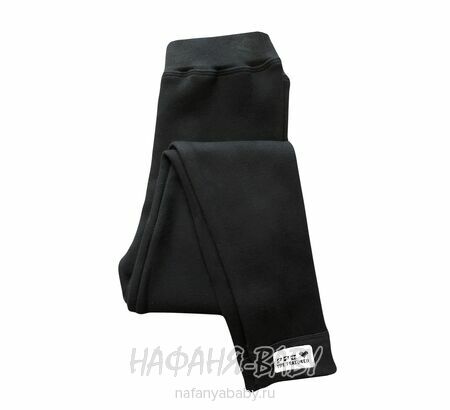 Детские лосины на флисе DUO арт: 817, 5-9 лет, 10-15 лет, цвет черный, оптом Китай (Пекин)