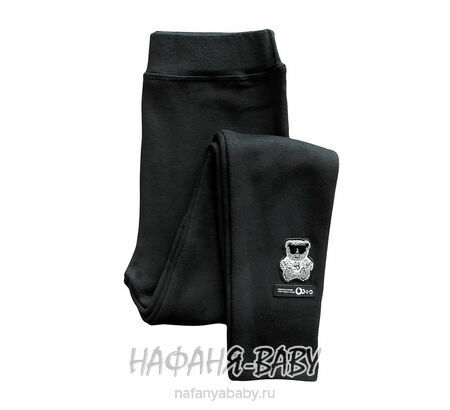 Детские лосины на флисе DUO арт: 819, 5-9 лет, 10-15 лет, цвет черный, оптом Китай (Пекин)