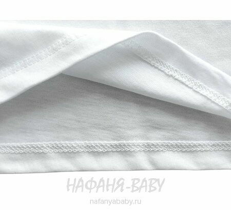 Модная объемная футболка ALG арт: 822711, 10-15 лет, цвет белый, оптом Турция