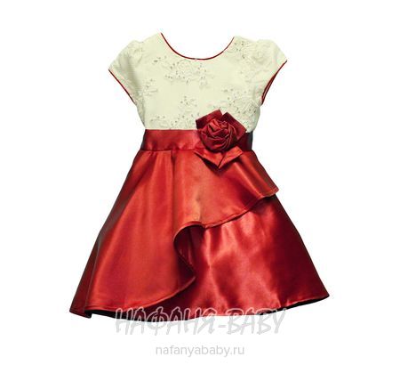 Детское платье AZ.Buka арт: 898, 5-9 лет, цвет красный, оптом Китай (Пекин)