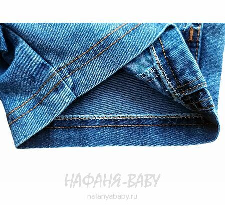 Детский джинсовый комбинезон-шорты AYNUR арт: 9234, 5-9 лет, цвет синий, оптом Турция