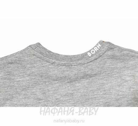 Детская толстовка MAGO для мальчика, футер, арт: 9256, 3-9 лет, цвет серый меланж, оптом Турция