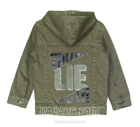 Джинсовая утепленная куртка TATI Jeans арт: 9337, 1-4 года, 5-9 лет, цвет темный хаки, оптом Турция