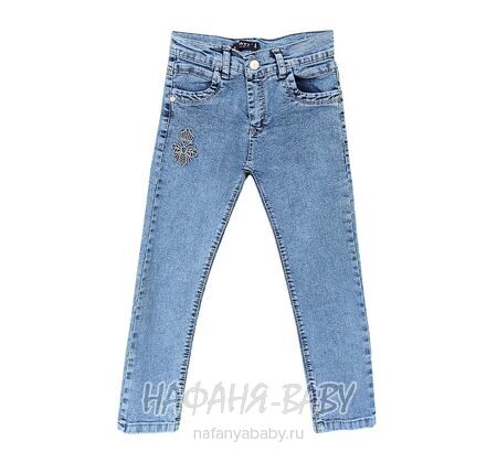 Купить джинсы slim TATI Jeans арт: 9342 для девочки 7-11 лет, цвет синий, оптом Турция