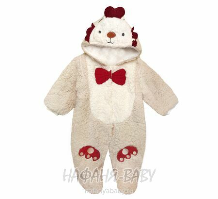 Теплый комбинезон из велсофта для малышей TEMIZ арт: 936, 0-12 мес, оптом Турция