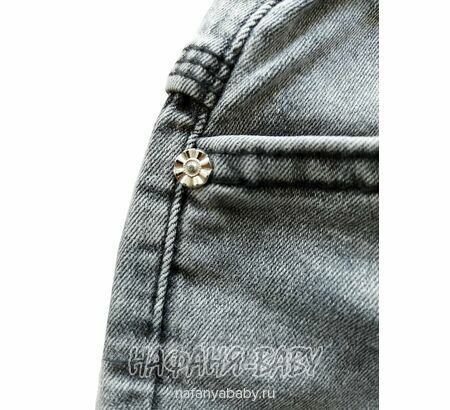 Купить джинсы на лямках TATI Jeans арт: 9602 для девочки 7-12 лет, цвет черный, Турция