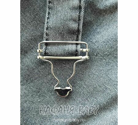 Купить джинсы на лямках TATI Jeans арт: 9602 для девочки 7-12 лет, цвет черный, оптом Турция