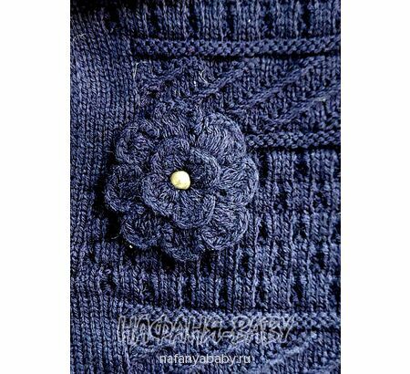 Кардиган вязаный для девочки SEREN арт: 969, 5-9 лет, цвет темно-синий, оптом Турция