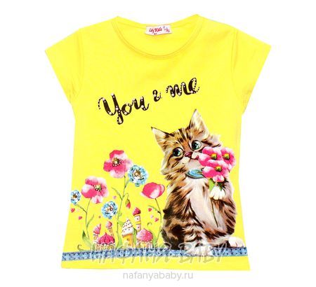 Детская футболка LILY Kids арт: 3574, 1-4 года, цвет персиковый, оптом Турция