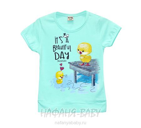 Детская футболка NARMINI арт: 5535, 1-4 года, цвет персиковый, оптом Турция