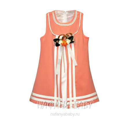 Детское платье CREMIX арт: 0790, 5-9 лет, цвет персиковый, оптом Турция