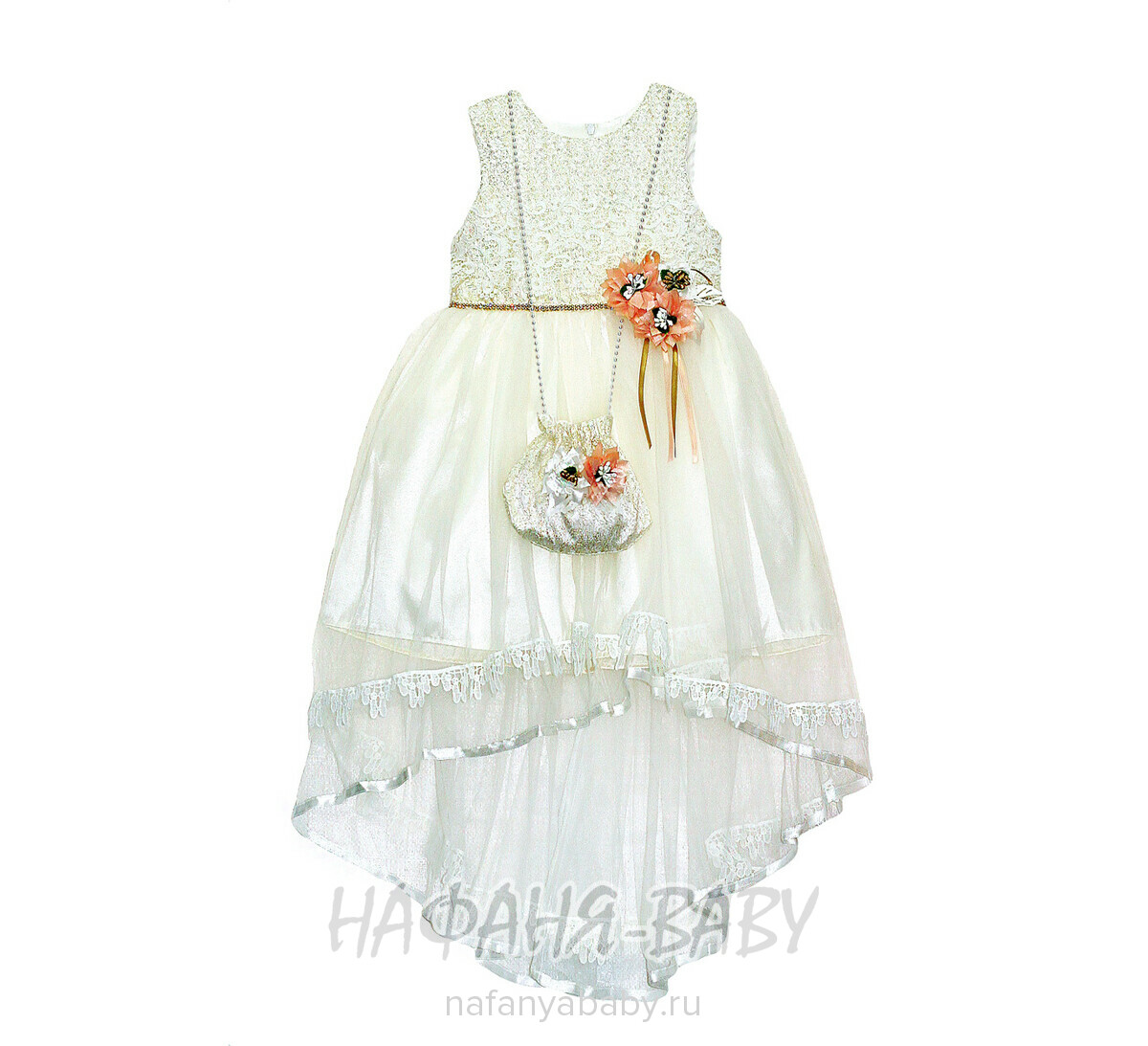 Детское нарядное платье + сумочка MISS MARINE  арт: 0574, 5-9 лет, оптом Турция