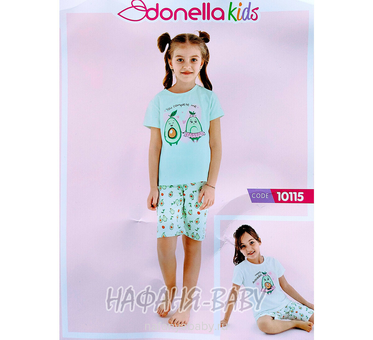 Детская пижама Donella арт: 10115 4-5 для девочки, оптом Турция