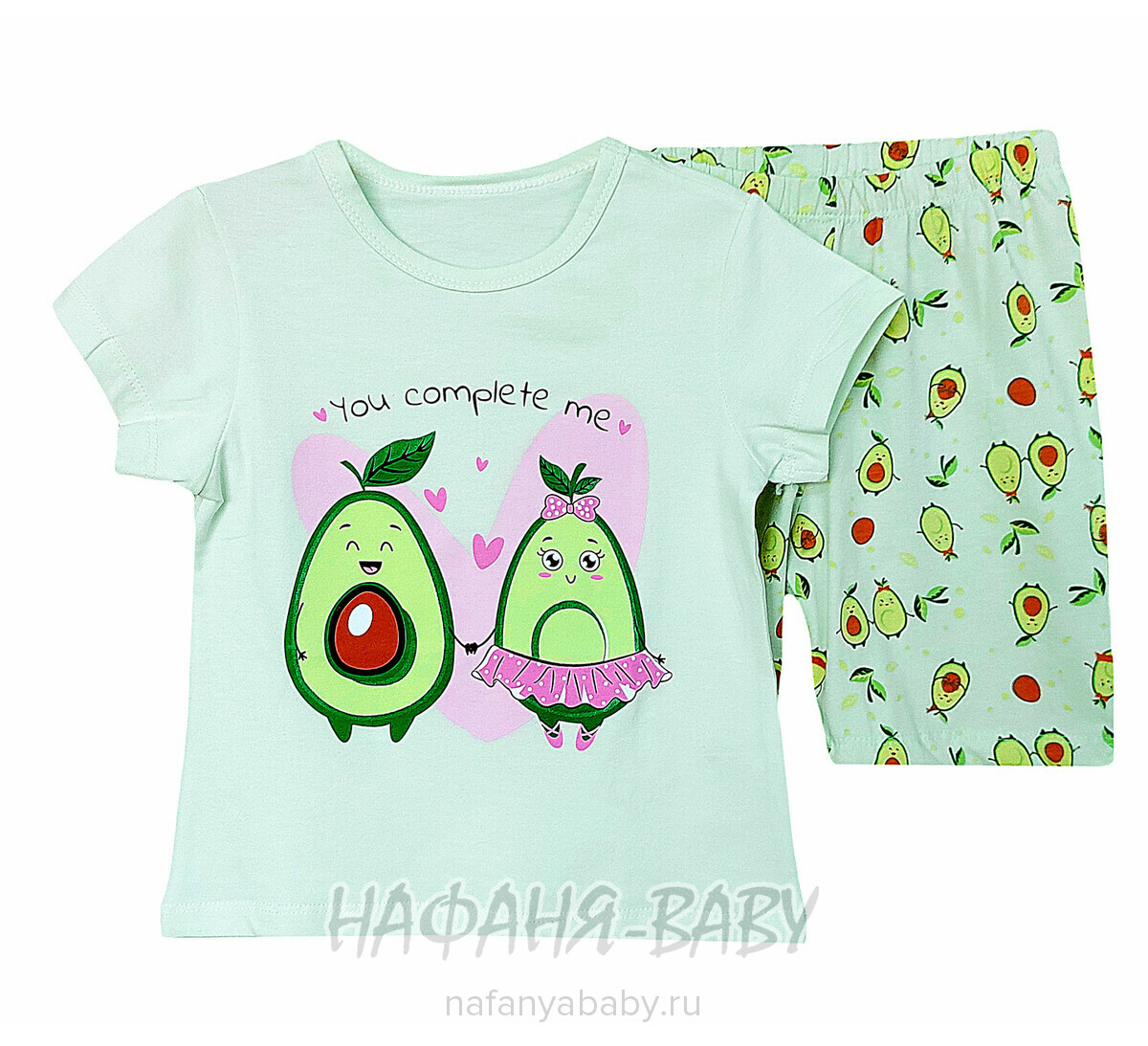 Детская пижама Donella арт: 10115 для девочки, цвет св.зеленый, оптом Турция