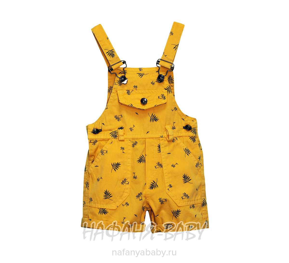 Детские полукомбинезон-шорты ORYEDA арт: 1053, 0-12 мес, 1-4 года, цвет горчичный, оптом Турция