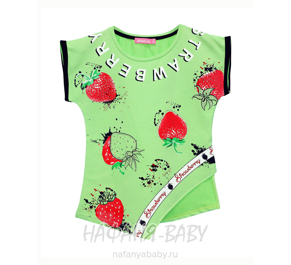 Детская футболка BERMINI арт: 6399, 10-15 лет, цвет зеленый, оптом Турция
