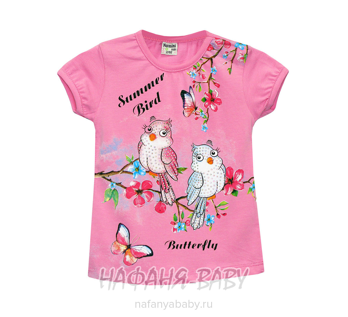Детская футболка, артикул 5543 NARMINI арт: 5543, цвет розовый, оптом Турция