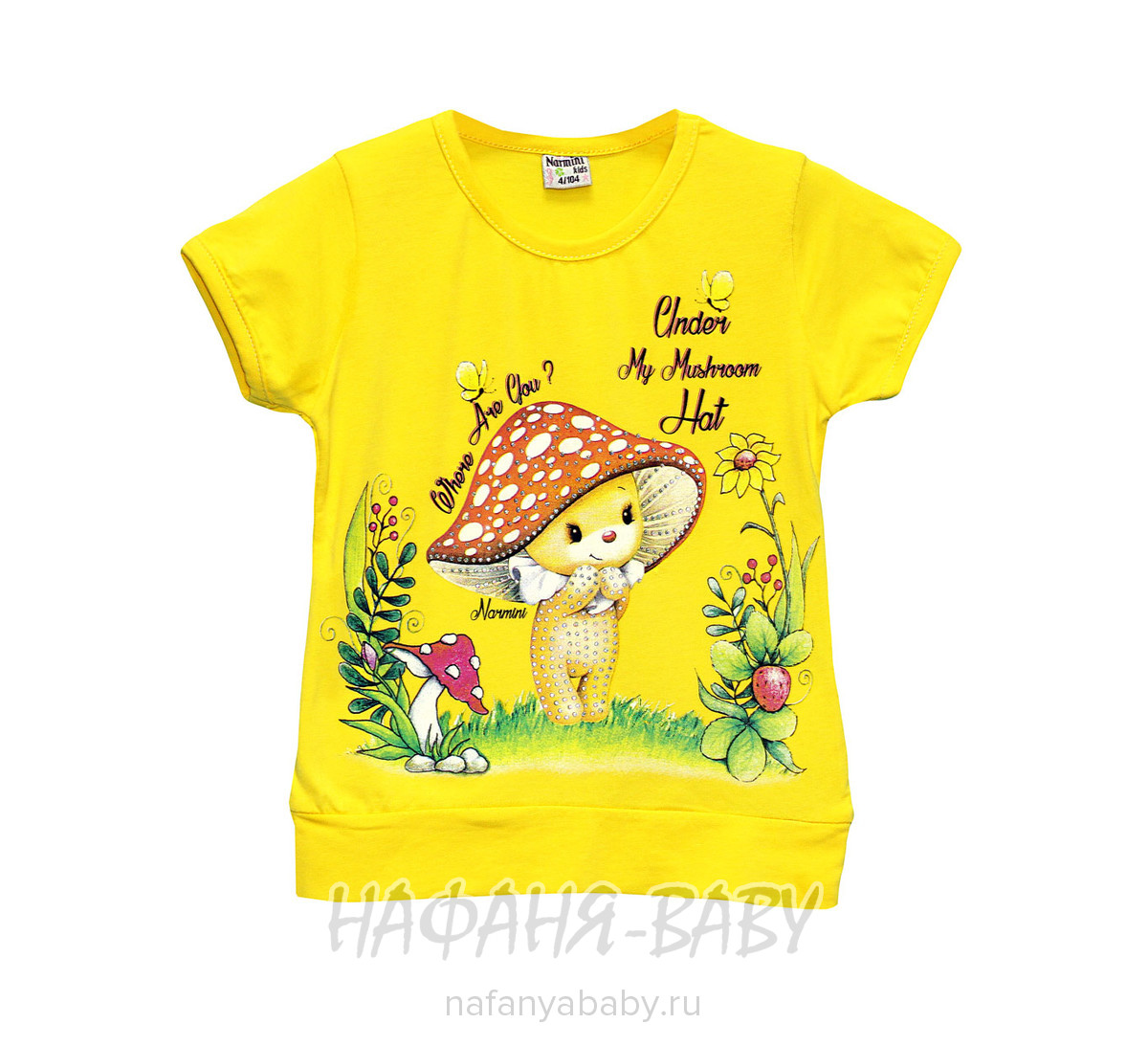 Детская футболка NARMINI арт: 5509, 1-4 года, цвет желтый, оптом Турция