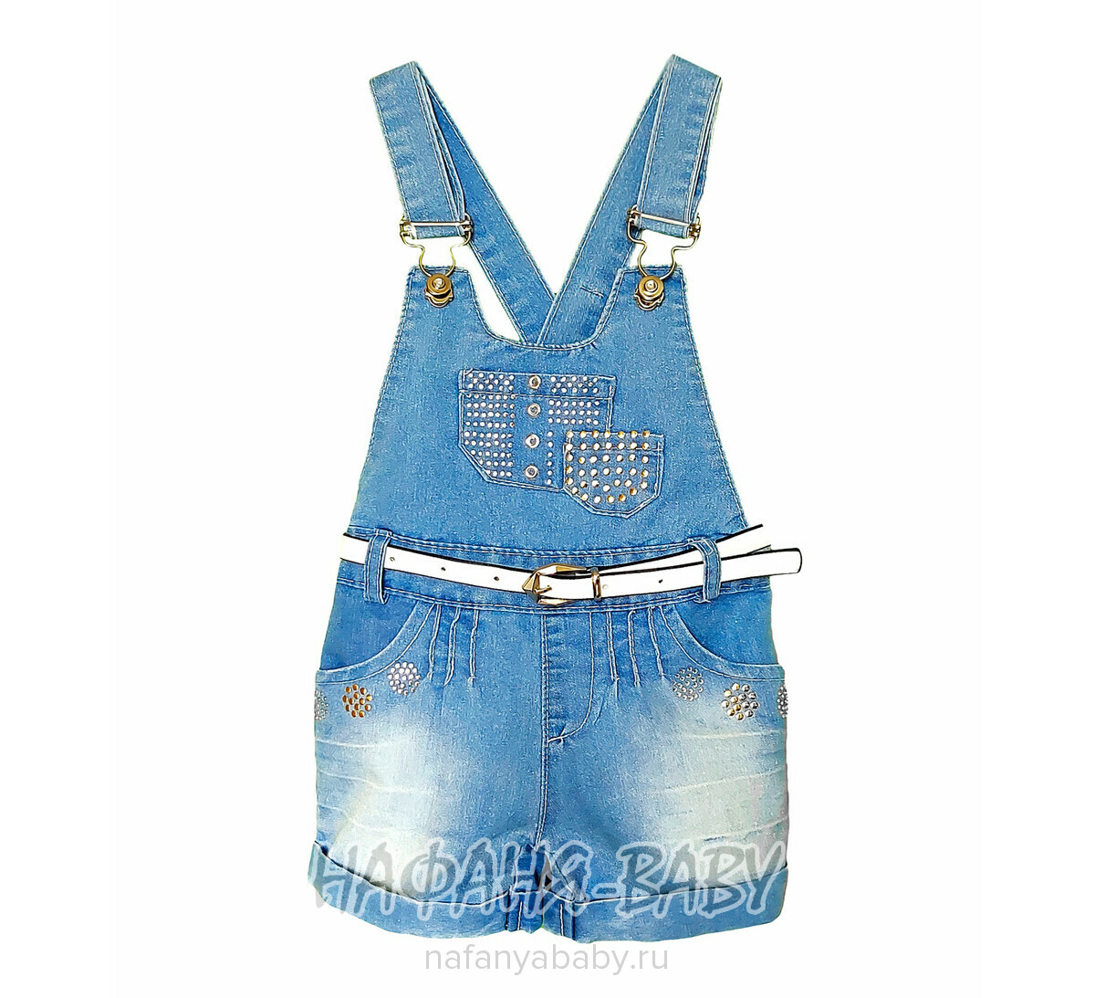 Детский джинсовый комбинезон-шорты арт: 10312 для девочки 2 года,Турция, купить в интернет магазине Нафаня 