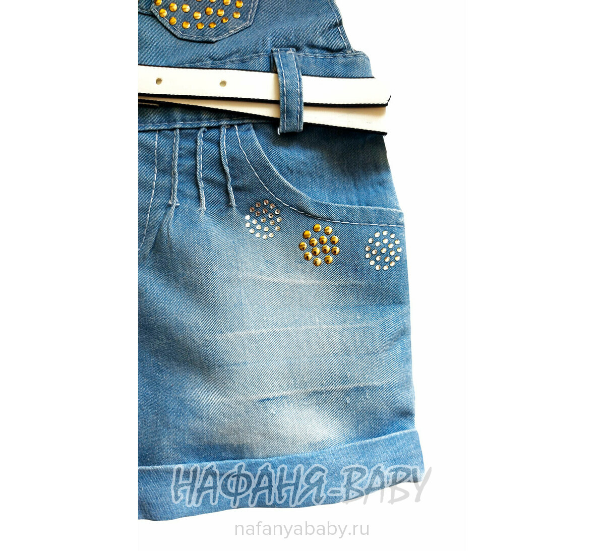Детский джинсовый комбинезон-шорты арт: 10312 для девочки 2 года,Турция, купить в интернет магазине Нафаня 