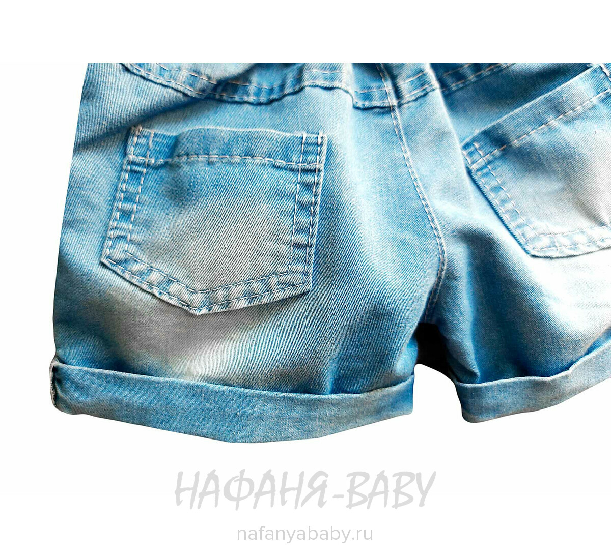 Детский джинсовый комбинезон-шорты арт: 10312 для девочки 2 года,Турция, купить в интернет магазине Нафаня 