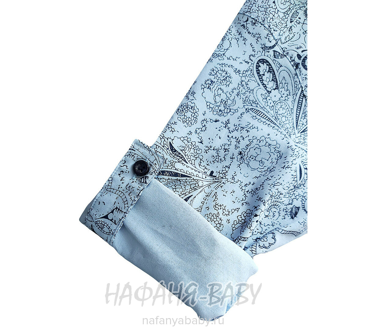 Рубашка с длинным рукавом DADDY BOY арт: 1071, 5-9 лет, цвет серо-голубой, оптом Турция