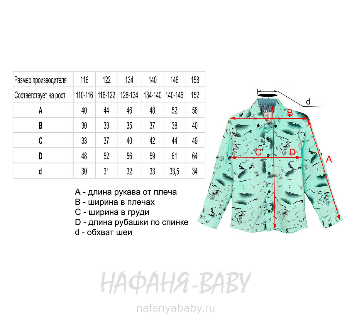 Рубашка с длинным рукавом DADDY BOY арт: 1073-1, 10-15 лет, цвет св.бирюзовый, оптом Турция