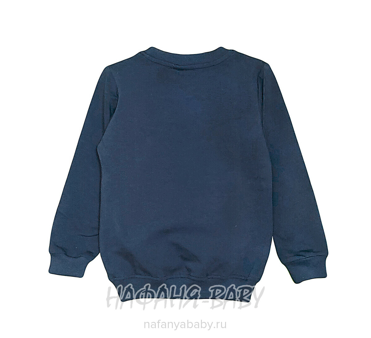 Детский утепленный свитшот ROYA арт: 11052, 1-4 года, цвет темно-синий, оптом Турция