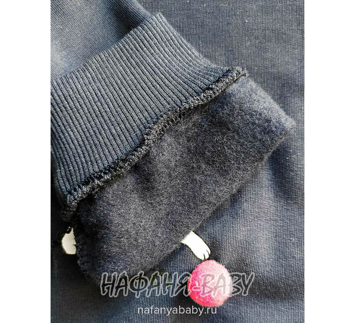 Детский утепленный свитшот ROYA Турция для девочки арт: 11052, 1-4 года, оптом, цвет темно-синий