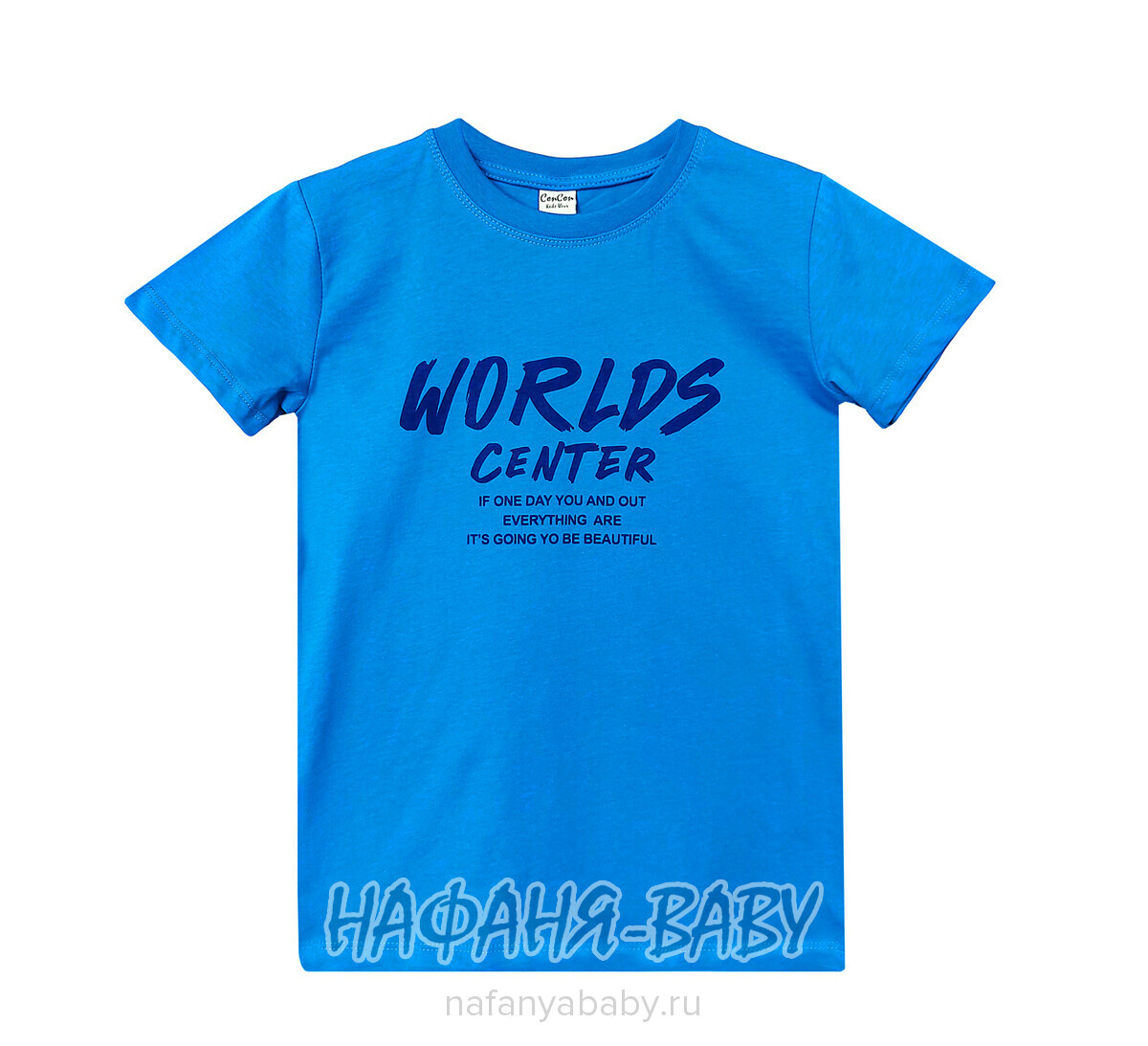 Подростковая футболка Con Con арт. 12085, 10-15 лет, цвет синий, оптом Турция