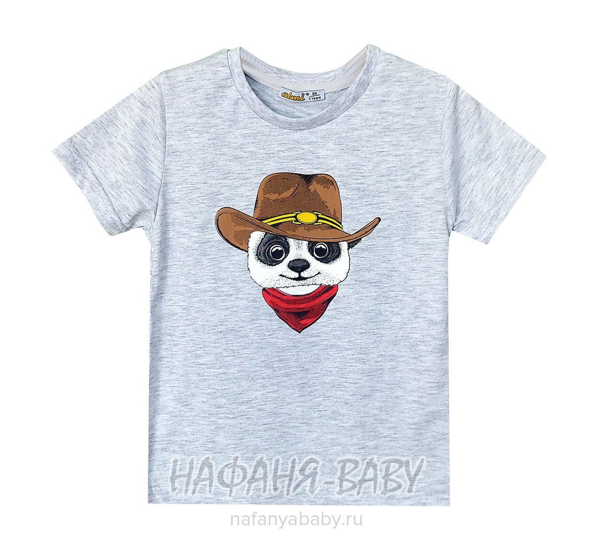 Детская футболка ALG арт: 122120, 1-4 года, цвет серый меланж, оптом Турция