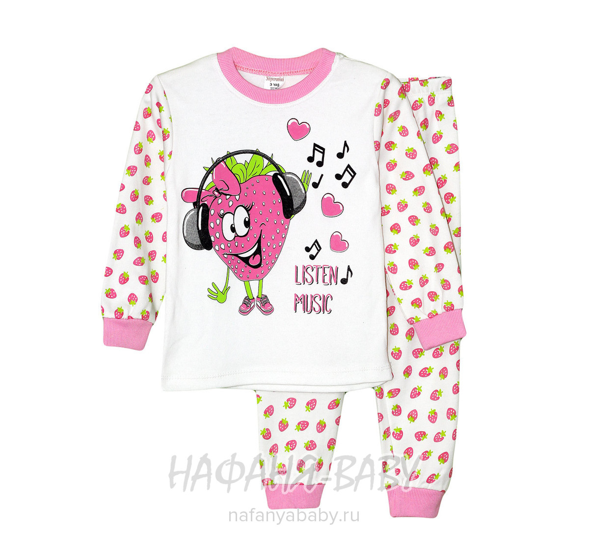Детская пижама для девочки SUPERMINI арт: 1225, 1-4 года, оптом Турция