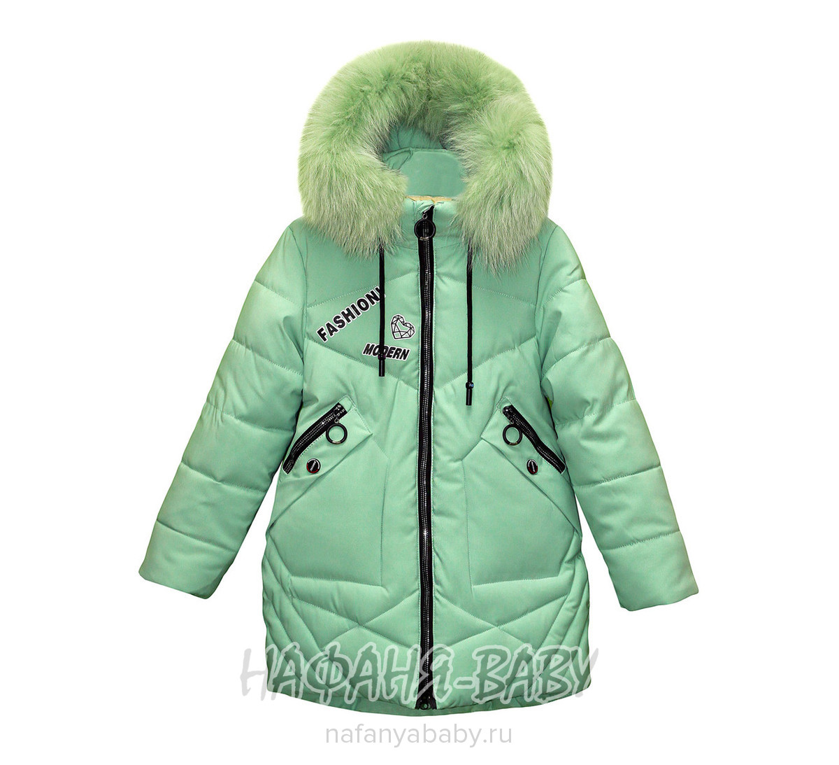 Зимняя удлиненная куртка для девочки YUE SHUN арт: 1515, 5-9 лет, оптом Китай (Пекин)