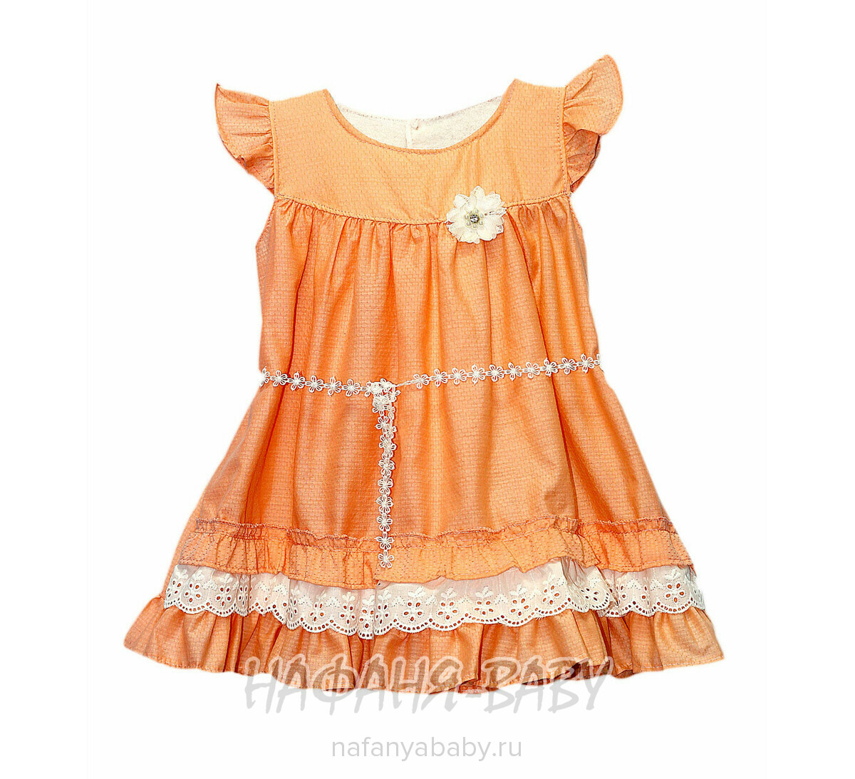 Детское платье Becol арт: 159, 1-4 года, 0-12 мес, цвет персиковый, оптом Турция