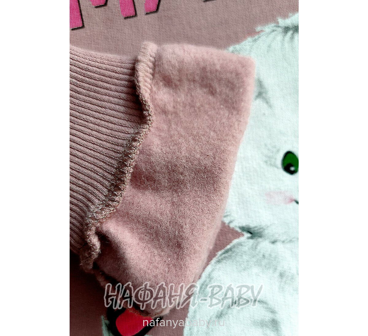 Купить утепленный свитшот для девочки арт.1892, 1-4 года, Con-Con (Турция), цвет чайная роза